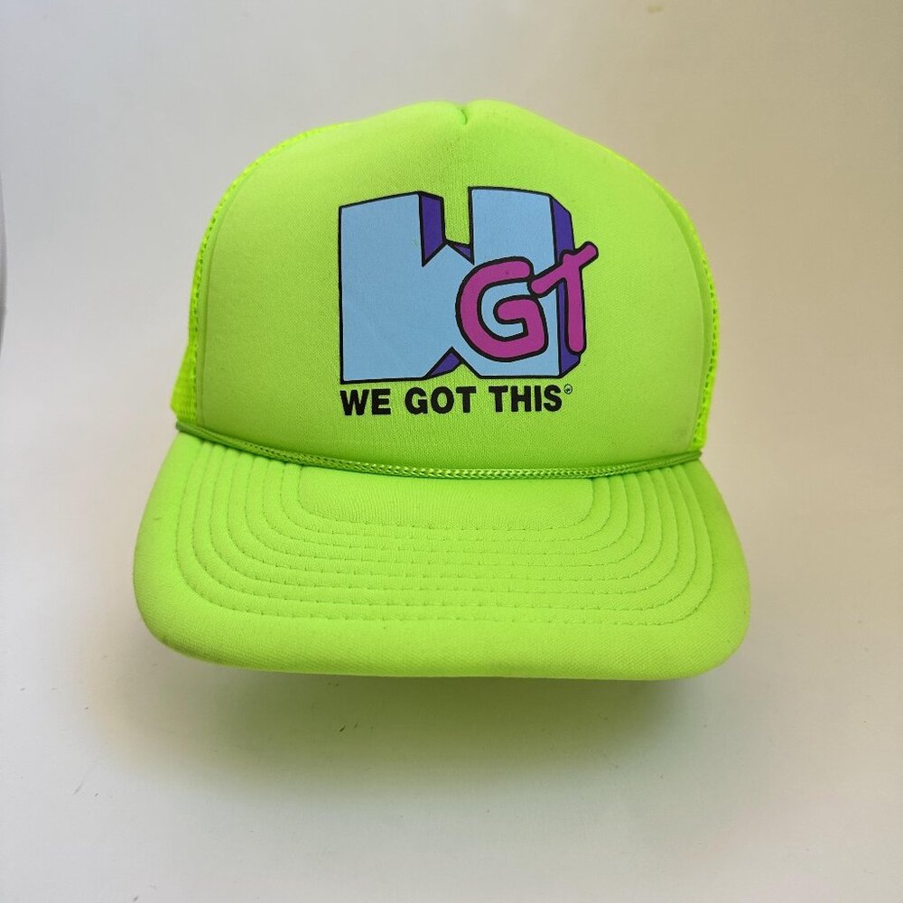 We Got This Trucker Hat Decky Mesh Adjustable Snapback Baseball Cap Neon Green - Picture 1 of 7